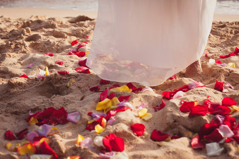 Scattered Rose Petals | Hawaii Beach Weddings & Elopements | Married with Aloha, LLC