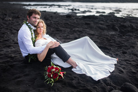 Punalu'u Beach | Black Sands | Hawaii Beach Weddings & Elopements | Married with Aloha, LLC