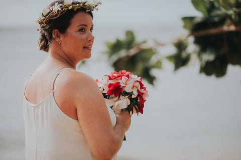 Brides Hawaiian Haku Head Lei (Popular) | Hawaii Beach Weddings & Elopements | Married with Aloha, LLC