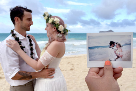 A Polaroid Moment | Hawaii Beach Weddings & Elopements | Married with Aloha, LLC