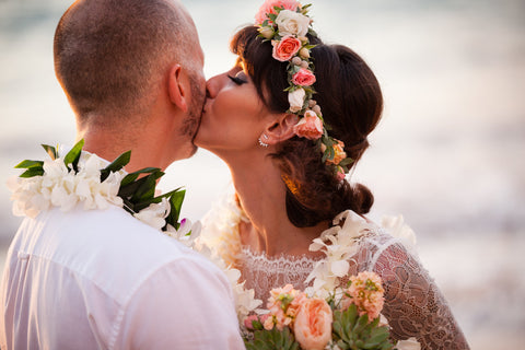 Brides Hawaiian Haku Head Lei (Popular) | Hawaii Beach Weddings & Elopements | Married with Aloha, LLC