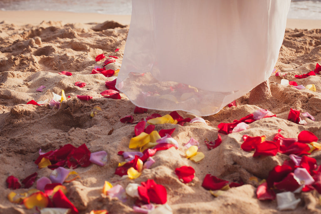 Aisle of Fresh Rose Petals | Hawaii Beach Weddings & Elopements | Married with Aloha, LLC
