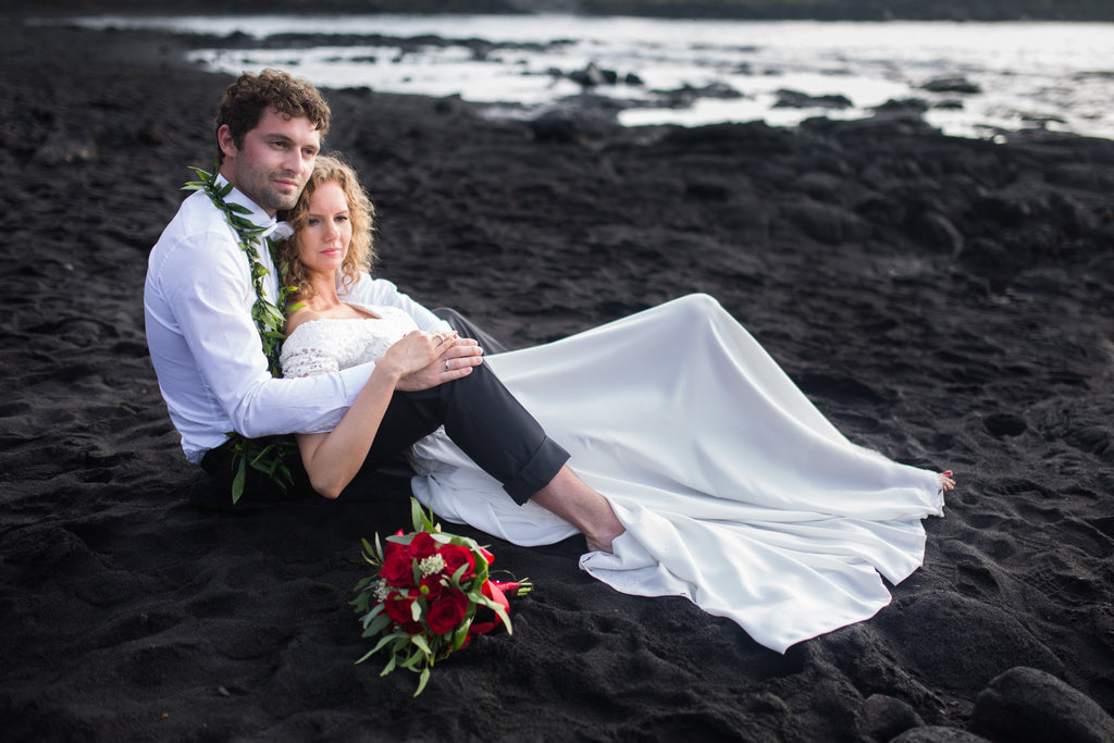 Punalu'u Beach | Black Sands | Hawaii Beach Weddings & Elopements | Married with Aloha, LLC