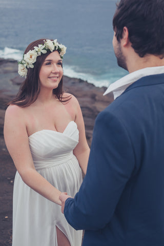Brides Hawaiian Haku Head Lei (Popular) | Hawaii Beach Weddings & Elopements | Married with Aloha, LLC