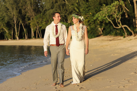 Brides Hawaiian Haku Head Lei (Popular) | Hawaii Beach Weddings & Elopements | Married with Aloha, LLC