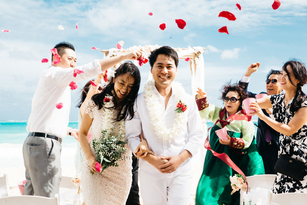 Amazing Flower Shower for your Hawaii Beach Wedding! – Married with Aloha,  Hawaii