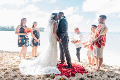 "Love & Laughter" Wedding Package | Hawaii Beach Weddings & Elopements | Married with Aloha, LLC